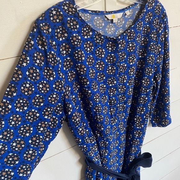 Boden Blue Cobalt Starry Ottilie Dress Waist Tie dress‎ 10L GUC - Picture 9 of 16